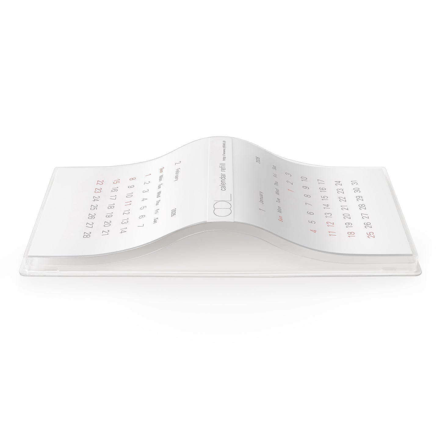 desktop calendar 2026 “wave motion” refill